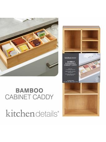 KITCHEN DETAILS - 8-Compartment Bamboo Cabinet Caddy BAMBOO