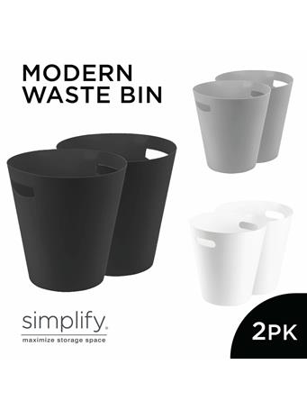 KENNEDY INTERNATIONAL - 2-Pack Modern Waste Bin 12L ASSORTED
