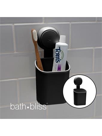 KENNEDY INTERNATIONAL - Power Lock Toothbrush Holder with Suction Hook MATTE BLACK