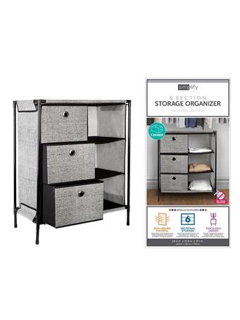 KENNEDY INTERNATIONAL - 6-Section Storage Organizer GREY