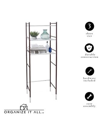 KENNEDY INTERNATIONAL - Neu Home Over the Toilet Space Saver Rack BLACK