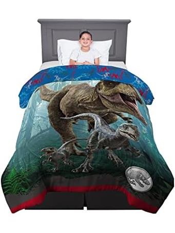 BED BATH FASHIONS - Jurassic World Dominion Blue Velociraptor Comforter Set NO COLOR