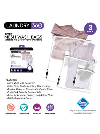 KENNEDY INTERNATIONAL - Sanitized 3-Piece Mesh Wash Bag WHITE