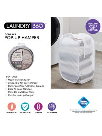 KENNEDY INTERNATIONAL - Pop-Up Laundry Hamper WHITE