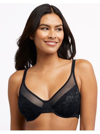 BALI - One Smooth U Lightweight Lace Minimizer Bra BLACK
