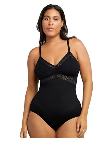 MAIDENFORM - Lace Bodysuit Shapewear BLACK LACE