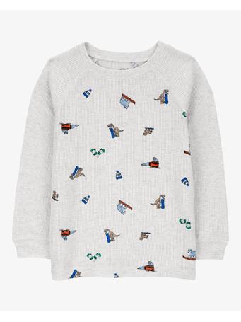 CARTER'S - Toddler Winter Animals Thermal Graphic Tee GREY