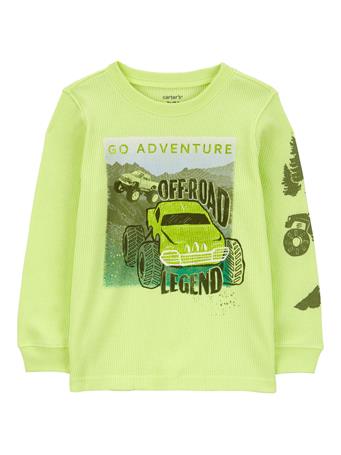 CARTER'S - Toddler Off Road Adventure Thermal Graphic Tee GREEN