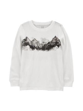 CARTER'S - Boy's Snowboard Thermal Graphic Tee CREAM