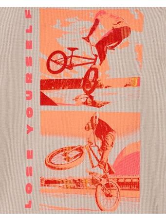 CARTER'S - Kid BMX Bike Foil Thermal Graphic Tee BROWN