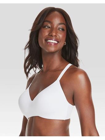 HANES - Women's Concealing Petals Wireless Bra with Convertible Straps WHITE