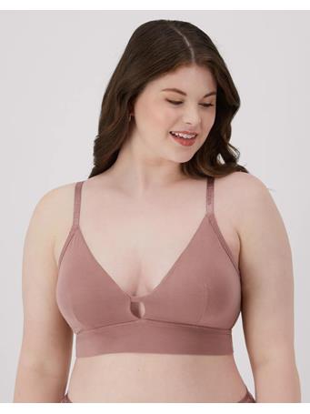 HANES - Originals Women's SuperSoft Longline Triangle Bralette EARTHEN TAN