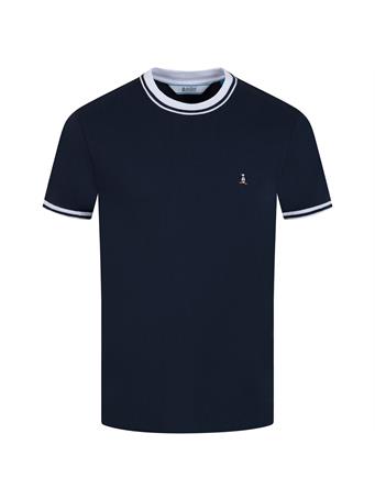 ORIGINAL PENGUIN - Pique Ribbed T-shirt DK SAPPHIRE
