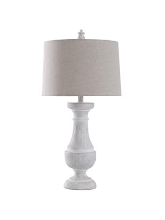 STYLECRAFT  - Traditional Table Lamp with Hardback Shade WHITE
