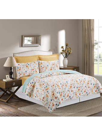 C&F HOME - Sheila Floral 3-Piece Quilt Set WHITE/MULTI