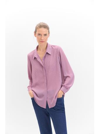 CORTEFIEL - Strass Detail Shirt PURPLE/LILAC