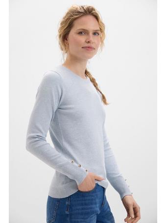 CORTEFIEL - Round Neck Sweater MEDIUM BLUE