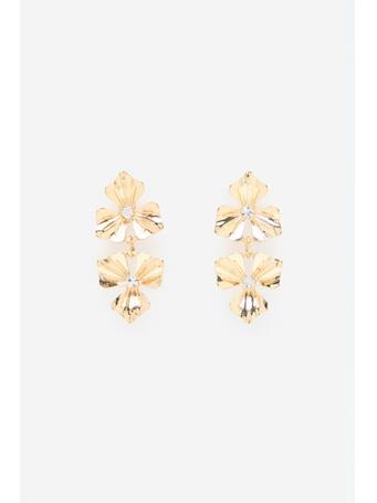 CORTEFIEL - Double Flower Earring GOLD/MUSTARD