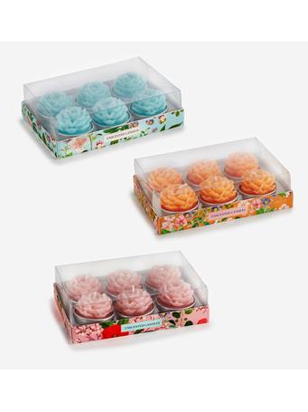 THE SIMPLE JOY CO - Unscented Flower Candle Set ASST 3