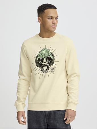 BLEND - Print Sweatshirt BLEACH SAND