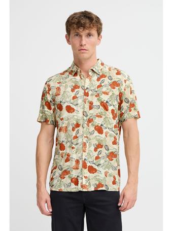 BLEND - Abdel Short-Sleeve Shirt ARABESQUE SAND