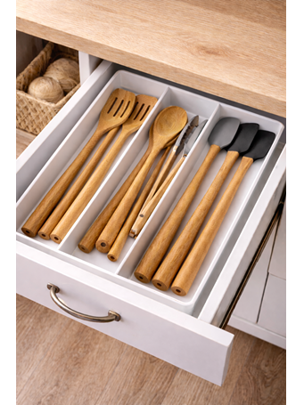 CONTAINED - Kitchen Drawer Storage WHITE
