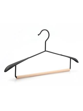 LINDON - Black Metal Coat Jacket Hanger BLACK