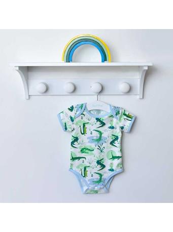 POWELL CRAFT - Crocodile Baby Grow GREEN