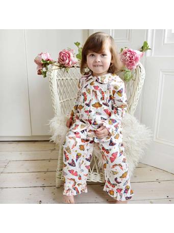 POWELL CRAFT - Butterfly Print Long Sleeved Pyjamas MULTI