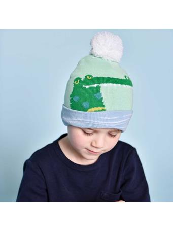 POWELL CRAFT - Crocodile Knitted Hat MULTI