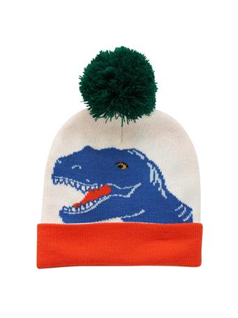 POWELL CRAFT - Colourful Dinosaur Knitted Hat MULTI