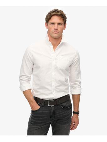 SUPERDRY - Long Sleeve Oxford Shirt OPTIC WHITE OXFORD