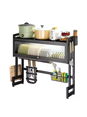CONTAINED - Multi-Functional Sink Drain Rack 34IN BLACK
