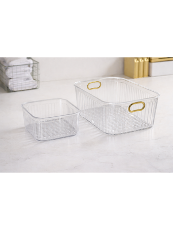 CONTAINED - Multi- Functional Acrylic Storage Basket CLEAR