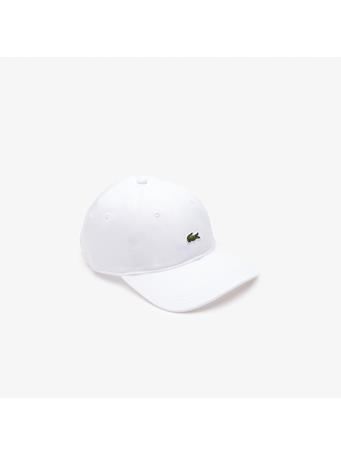 LACOSTE - Cotton Twill Cap WHITE