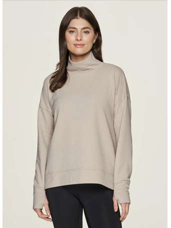 RBX - Overlook Jacquard Mock Neck Sweatshirt SAND