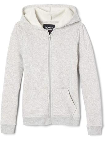 FRENCH TOAST - Zip-Front Fleece Hoodie HEATHER GEY