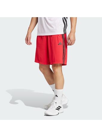 ADIDAS - Train Essentials Piqué 3-Stripes Training Shorts RED