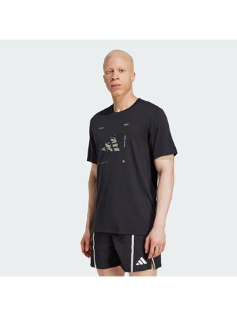 ADIDAS - Climacool Training Camo Logo Graphic Tee BLACK