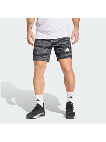 ADIDAS - Train Essentials Allover Print Camo Shorts BLACK