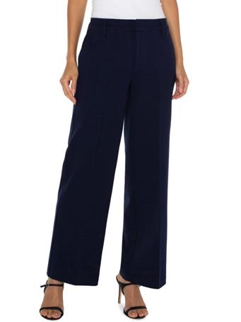 LIVERPOOL - Kelsey Wide Leg Trouser CADET BLUE
