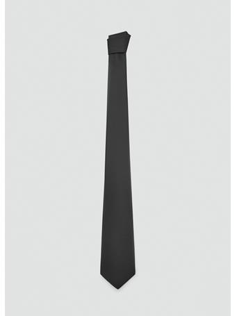 MANGO - Smooth Micro-structured Tie BLACK