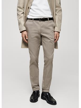 MANGO - Slim Fit Serge Chino Trousers GREY