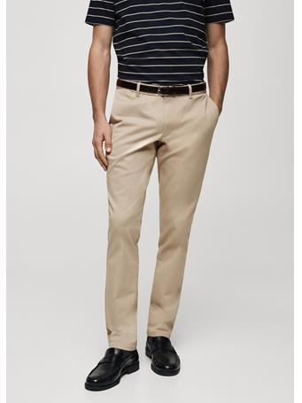 MANGO - Slim Fit Serge Chino Trousers BEIGE