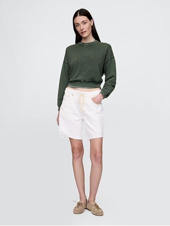 GAP - 8" Mid Rise '90s Loose Denim Bermuda Shorts OPTIC WHITE