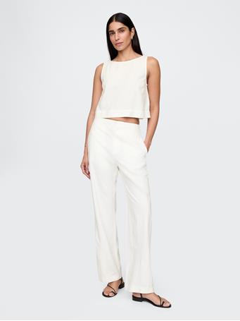 GAP - Linen-Blend Shell Tank Top NEW OFF WHITE