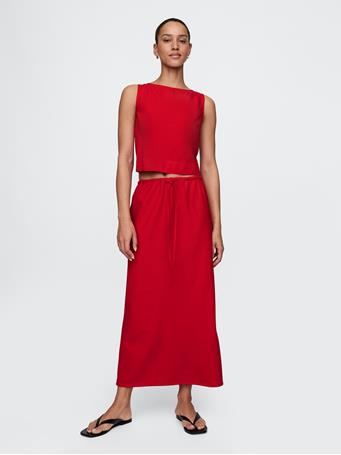 GAP - Linen-Blend Shell Tank Top TOMATO SAUCE