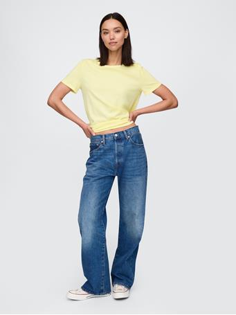 GAP - Organic Cotton Vintage T-Shirt PALE BANANA 12-0824TCX