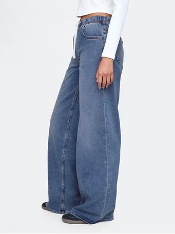 GAP - Mid Rise Knit Easy Baggy Jeans MEDIUM INDIGO 21