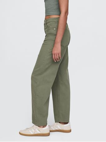 GAP - High Rise Barrel Jeans MESCULEN GREEN